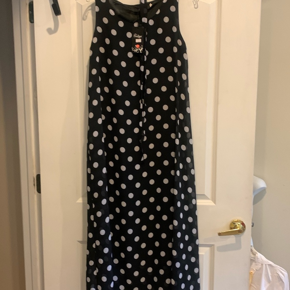Polka dot maxi dress